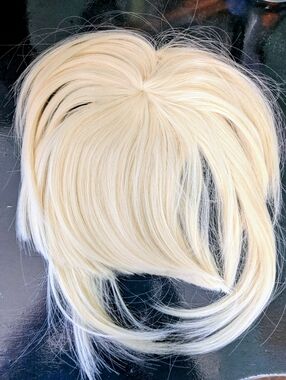 Blonde Clip-In Bangs Fringe Hairpiece - Natural Light Blonde